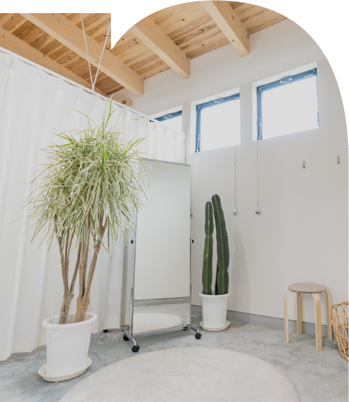 フィッティングルームの様子